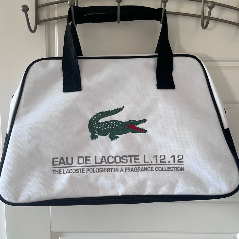 Lacoste Eau De Lacoste L.12.12 White Carry Bag/Sports Bag/Weekender 18"x11.5"x6"